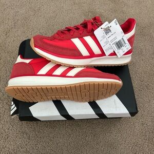 Adidas Run 70s Red and White Shoes